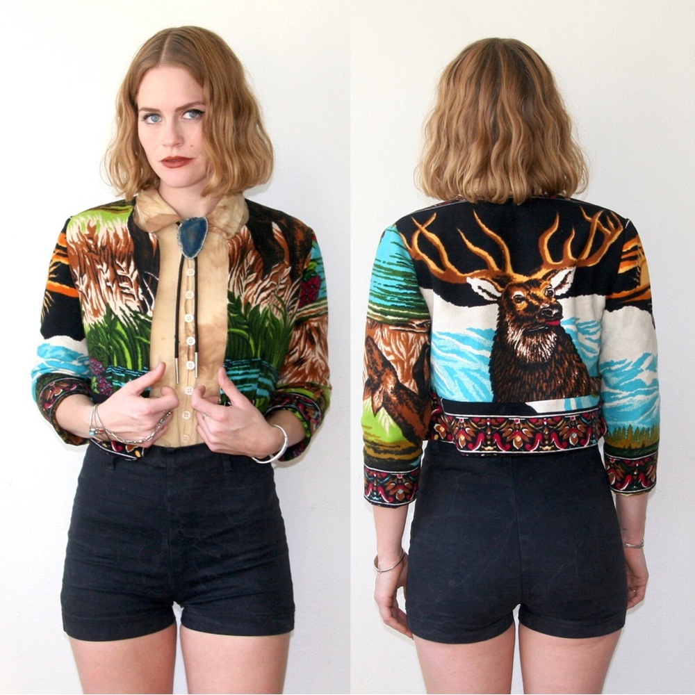 🫎⛰️ RustyCuts / RoseCut Clothing 🌹 Tapestry Cropped Jacket